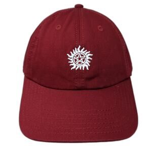 Supernatural Join The Hunt Strapback Baseball Cap Red One Size Adjustable Cotton